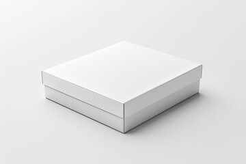 Blank White Box Mockup on Isolated White Background created with Generative AI
