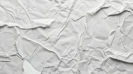 Fototapeta premium White wrinkled poster template Glued paper mock up Blank wheat paste on textured wall Empty street art sticker mock up in frame Clear urban glued advertising canvas : Generative AI