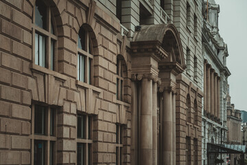 traditional building exterior facade close-up details in Shanghai, China