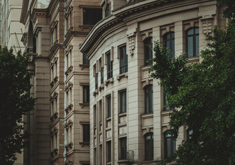 traditional building exterior facade close-up details in Shanghai, China