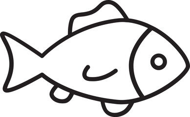 fish silhouette cut out vector icon