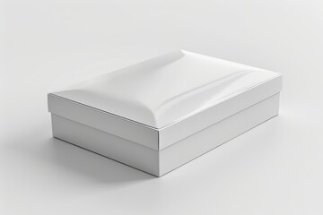 Blank White Box Mockup on Isolated White Background created with Generative AI