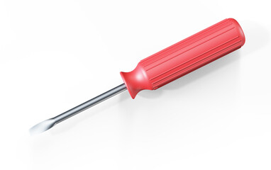 Screwdriver for repair. Isolated on white background 3d render