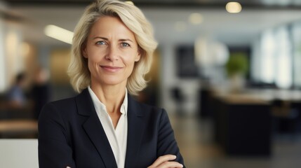 Fototapeta premium Attractive and elegant female businesswoman in portrait