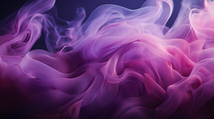 Obraz premium abstract graphic illustration of abstract purple fluid wave smoke, form, patterns, and textures in shades of color mood and tone on black background