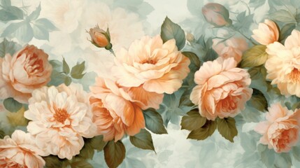 Peach Rose Floral Arrangement