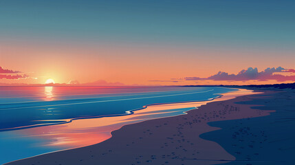Fototapeta premium sunset on the beach