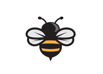 Abstract Bee Black Insect Abstract Cartoon Logo Vector Icon Symbol Illustration