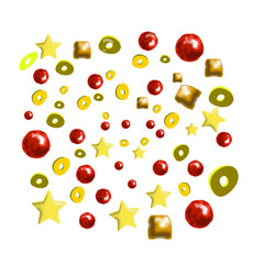 3d ribbon celebrate,plastic confetti firecracker gold, red