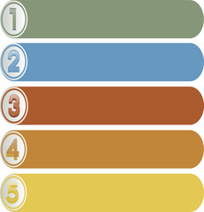 Fototapeta premium 5 steps business infographics template