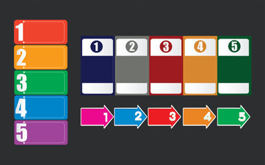 5 steps business infographics template