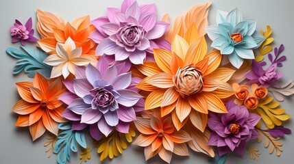 Fototapeta premium Paper Flower Bouquet