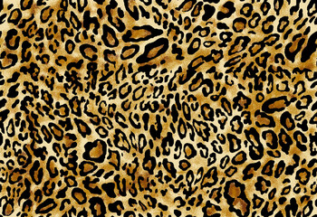 Seamless Endless Leopard Animal Skin Geometric Print Pattern Colorful Batik Background