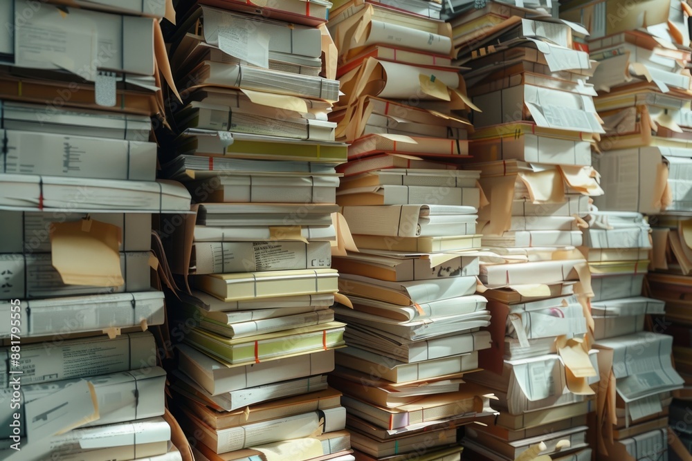 Poster a collection of books stacked on top of each other