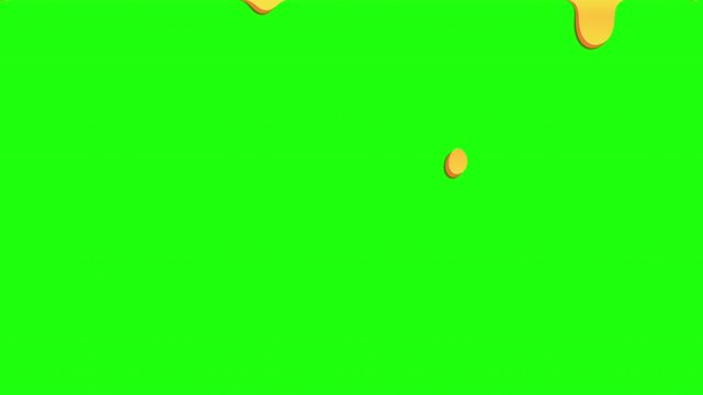 Melted honey dripping animation. Dessert background with melted honey. Dripping honey. Motion graphic. 4K animation