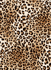 Seamless Endless Leopard Animal Skin Geometric Print Pattern Colorful Batik Background
