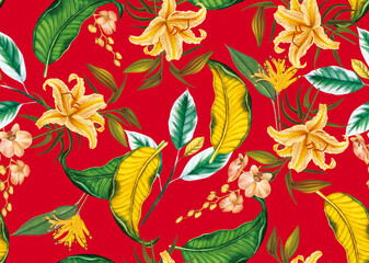 Vibrant summer colors are suitable for dresses, scarves, shawls and background wall patterns.