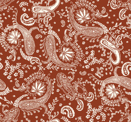 Textile Digital Design Fabric Print Wallpaper Stock shirt design,Paisley Pattern. Seamless Asian Textile Background