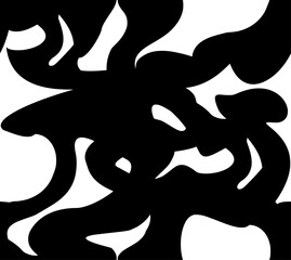 Seamless monochrome lace pattern on transparent background. Vector.