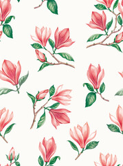 Seamless retro floral pattern.summer colors