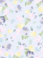 Seamless retro floral pattern.summer colors