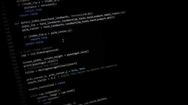 Scrolling and checking code programming Python, shoot on the screen