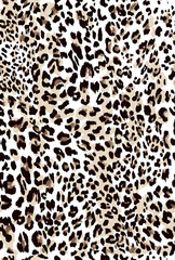 Seamless Endless Leopard Animal Skin Geometric Print Pattern Colorful Batik Background