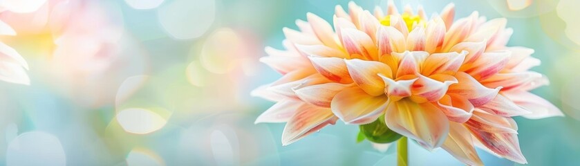 Fototapeta premium Closeup of flower bloom in a greenhouse, intricate details, vibrant colors, natural harmony