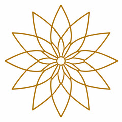 Modern Floral Line Art Pattern Vector Art Illustration Design