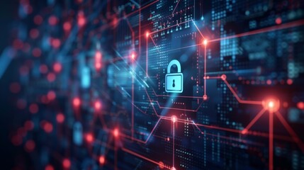 Fototapeta premium abstract Information security computer data technology communication concept background