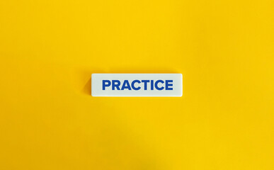 Practice Word and Banner. Minimalist Aesthetics.