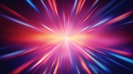 Flash star rays abstract background design. Explosive light speed rays effect poster. Flash of bright light concept wallpaper. Digital illustration art. AI artwork. 