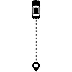 Car Path Way Icon