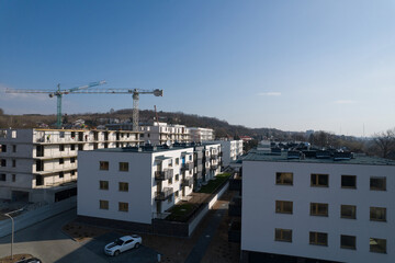 Nowo wybudowane osiedle mieszkaniowe
