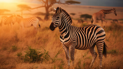 Striking Zebra in the Wild
