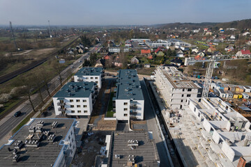 Nowo wybudowane osiedle mieszkaniowe