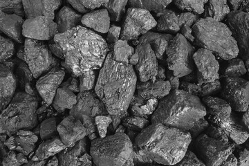 High quality, low ash, thermal Australian coal, which is exported mostly to Asia for energy and electricity generation. Background concept.