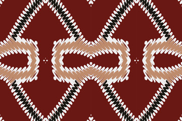 Ikat tribal Indian seamless pattern. Ethnic Aztec fabric carpet mandala ornament native boho chevron textile. Geometric African American oriental tranditional vector illustrations. Embroidery style
