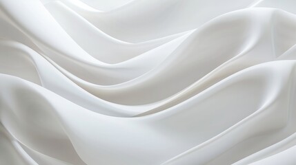 Fototapeta premium Smooth white silk background exuding elegance and beauty, perfect for adding a touch of luxury to any project