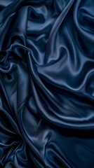 Obraz premium Smooth elegant dark blue silk or satin luxury cloth texture can use as abstract background. Luxurious background design