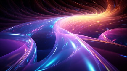 Obraz premium Abstract Neon Waves