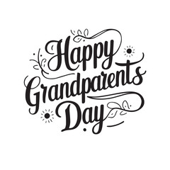 Happy grandparents day vector typography design