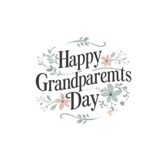 Happy grandparents day vector typography design
