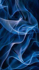 Obraz premium Abstract background with wavy blue lines creating a sense of movement and dynamism, ideal for projects related to technology, energy, or innovation