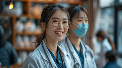 Chinese doctors presenting anatomy of veins in a medical research seminar