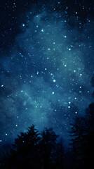 Digital dark blue sky nebula abstract graphic poster background