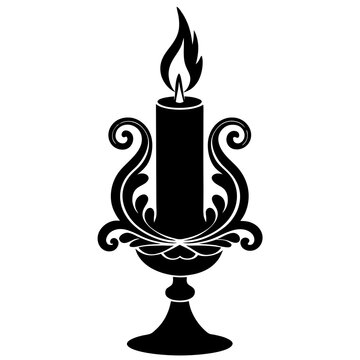 recommend clip art: barrack candle vector silhouette