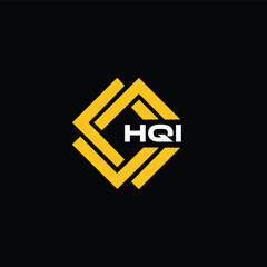 Modern monogram initial letters HQI logo design template