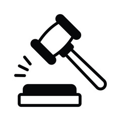 An icon of auction law in modern design style, ready to use vector