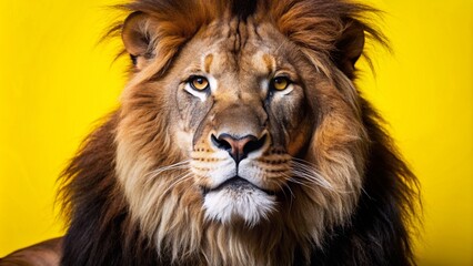 close up portrait of a lion